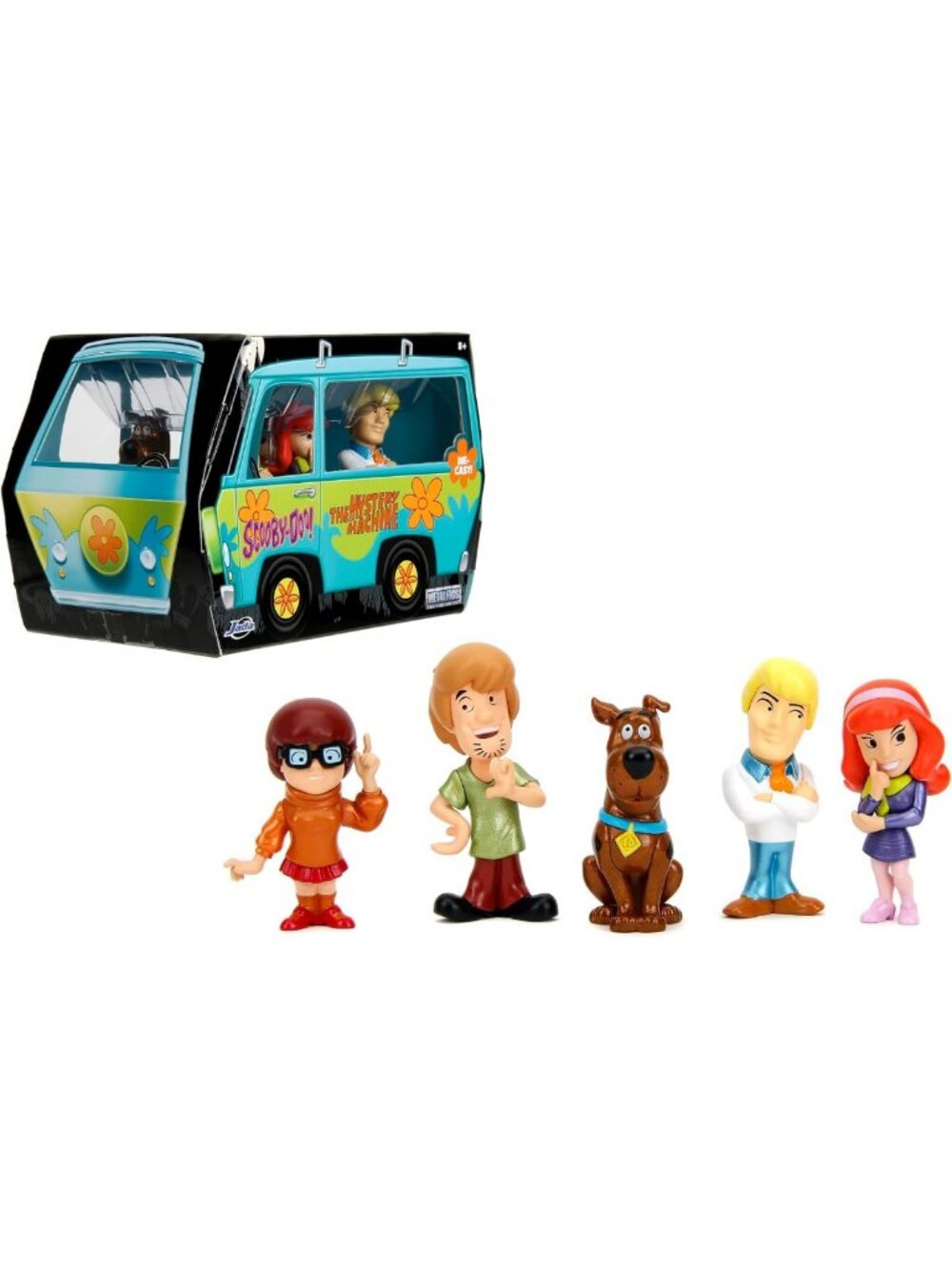 Collectible Die-Cast Scooby-Doo Figures Set - Shaggy, Daphne, Velma, Fred